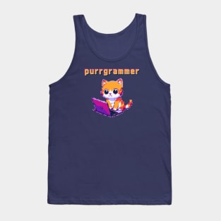 Purrgrammer Programmer Cat Cute Tank Top